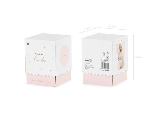 Vállszalag Mom to be, halvány rózsaszín, 75 cm