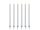 Birthday candles, plain, silver, 12.5cm (1 pkt / 12 pc.)
