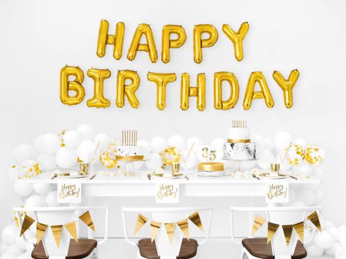 Birthday candles, plain, gold, 12.5cm (1 pkt / 12 pc.)