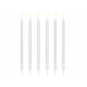 Plain birthday candles, white, 14cm (1 pkt / 12 pc.)