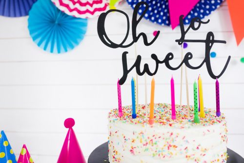 Születésnapi gyertya színes, vegyes, 6,5 cm (1 db / 6 db)