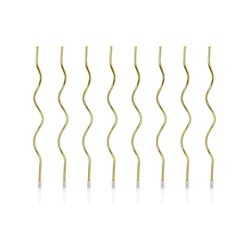 Születésnapi gyertya göndör, arany, 14 cm (1 db / 8 db.)