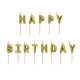 Birthday candles Happy Birthday, 2.5 cm, gold (1 pkt / 13 pc.)
