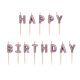 Birthday candles Happy Birthday, 2.5 cm, rose gold (1 pkt / 13 pc.)