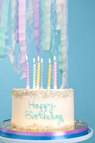 Születésnapi gyertya göndör, 8,5 cm, mix (1 db / 6 db)