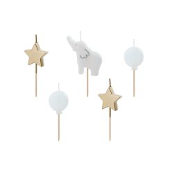 Születésnapi gyertya Elefánt, 3-5 cm, mix (1 db / 5 db)