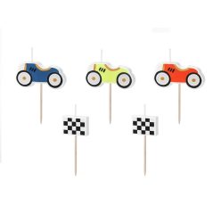  Születésnapi gyertya Racing Cars, 2-3 cm, mix (1 db / 5 db)