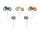 Születésnapi gyertya Racing Cars, 2-3 cm, mix (1 db / 5 db)