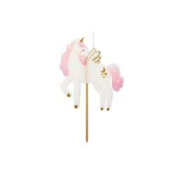 Birthday candle Unicorn, 9 cm, mix