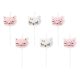 Birthday candles Cat, mix, 2cm (1 pkt / 6 pc.)