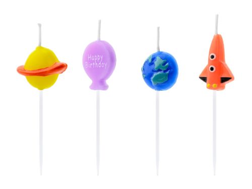 Születésnapi gyertyák Space, mix, 2-3cm (1 db / 4 db.)