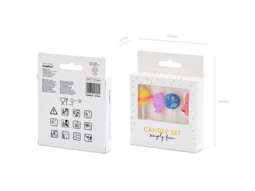 Születésnapi gyertyák Space, mix, 2-3cm (1 db / 4 db.)