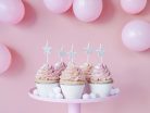 Birthday candles Stars, silver, 3.5cm (1 pkt / 5 pc.)