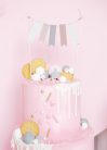 Birthday candles Stars, silver, 3.5cm (1 pkt / 5 pc.)