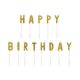 Birthday candles Happy Birthday, gold, 2.5cm (1 pkt / 13 pc.)