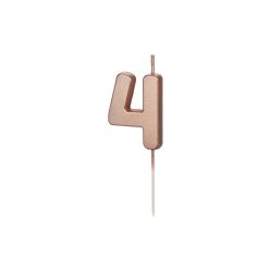 Birthday Candle Number 4, rose gold, 4.5cm