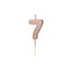 Birthday Candle Number 7, rose gold, 4.5cm