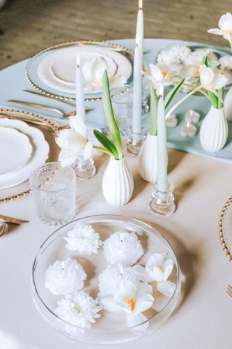 Úszó gyertya bazsarózsa, matt, fehér, 8 cm (1 pkt / 4 db.)