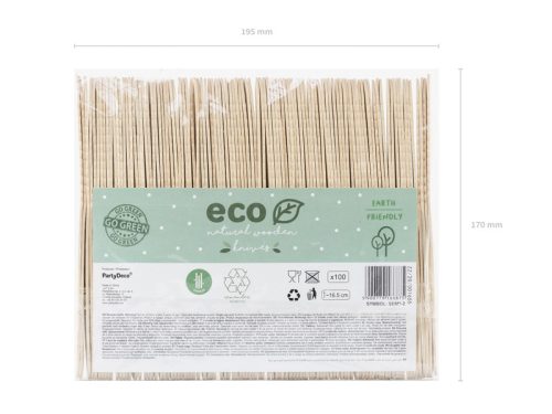 Fa kések, 16,5 cm (1 db / 100 db)