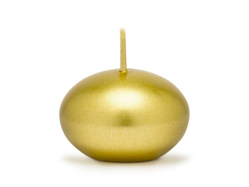 Úszógyertya  fém, arany, 4cm (1 db / 50 db)