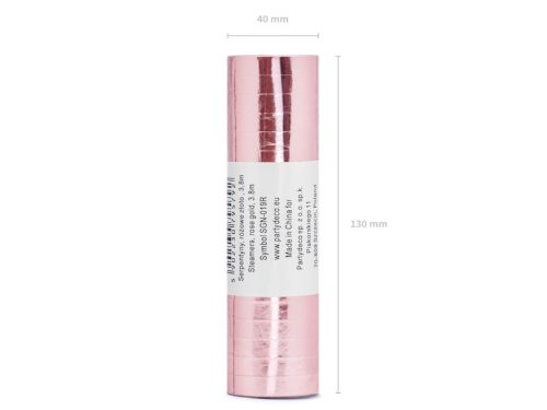 Steamers, rose gold, 3.8m (1 pkt / 18 pc.)