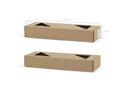 Kúpos gyertya, matt, fekete, 24cm (1 db / 10 db.)