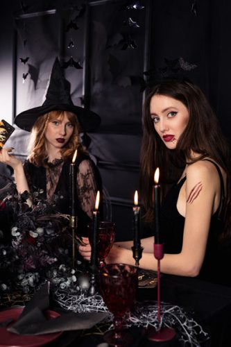 Kúpos gyertya, matt, fekete, 24cm (1 db / 10 db.)