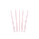 Kúpos gyertyák, matt, világos rózsaszín, 24cm (1 db / 10 db.)