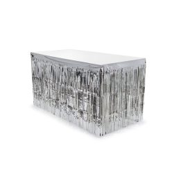 Rojtos asztalszoknya, ezüst, 300x80cm