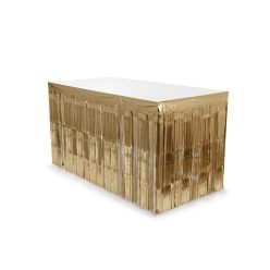 Rojtos asztalszoknya, luxus arany, 300x80cm