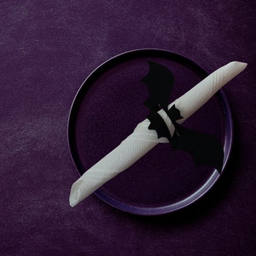 Denevér alakú filc szalvétagyűrűk