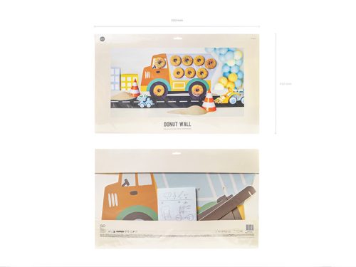 Fánkfalas teherautó, 61x37,5 cm, mix