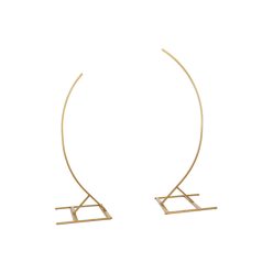 Stand with 2 Semi-Arch Bows, 200cm and 180cm - Set, Gold