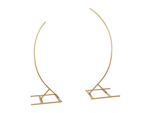 Stand with 2 Semi-Arch Bows, 200cm and 180cm - Set, Gold