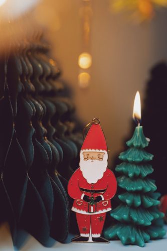 Candle Christmas Tree, 10 cm, dark green