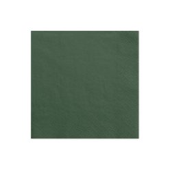 Szalvéta, 3 rétegű, palack zöld, 33x33cm (1 db / 20 db.)