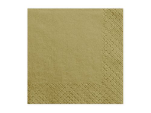 Szalvéta, 3 rétegű, arany, 33x33cm (1 db / 20 db.)