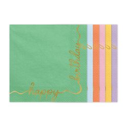 Paper napkins Happy Birthday, mix, 33x33 cm (1 pkt / 12 pc.)