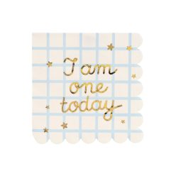   Napkins I am one today Teddy Bear, beige, 33x33 cm (1 pkt / 12 pc.)