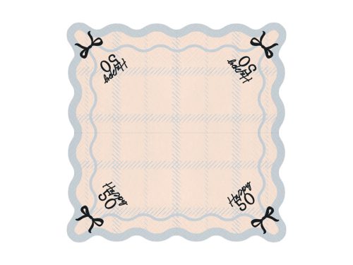 Happy 50 szalvéta, 33x33 cm, mix (1 db / 12 db)