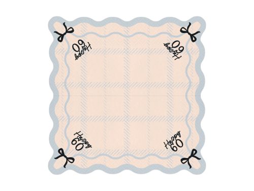 Happy 60 szalvéta, 33x33 cm, mix (1 pkt / 12 db.)