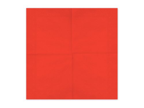 Piros papírszalvéta 33x33 cm, 20 db/csomag – dekorációhoz