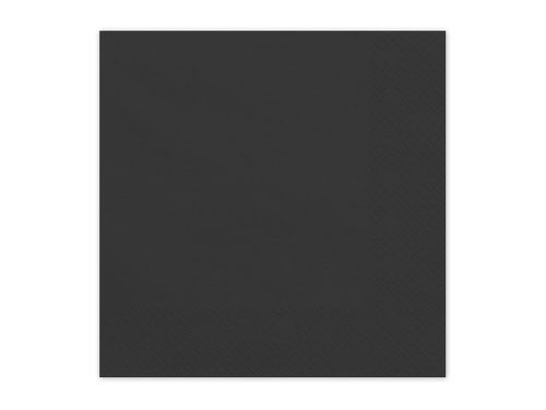Fekete papírszalvéta, 33x33 cm, 20 darabos csomag