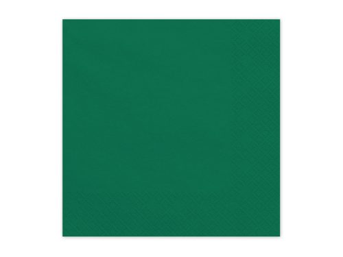 Sötétzöld papírszalvéta 33x33 cm, 20 darabos csomag