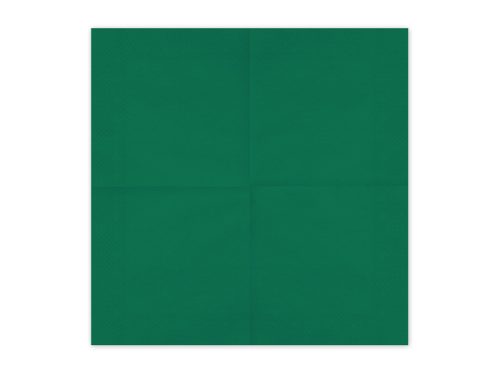 Sötétzöld papírszalvéta 33x33 cm, 20 darabos csomag