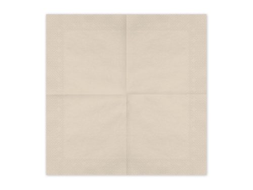 Bézs papír szalvéta 33x33 cm, 20 db/csomag