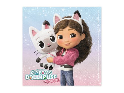 Gabby's Dollhouse szalvéta, 33x33 cm, színes vegyes csomag