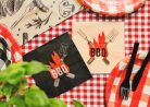 Papírszalvéta BBQ mintával, 33x33 cm, 20 darabos mix