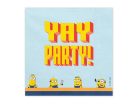 Minyonos party szalvéta, 33x33 cm, kék-sárga, 20 db