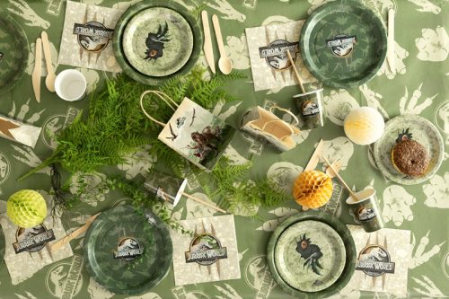 Jurassic World papírszalvéta, zöld mintával, 33x33 cm, 20 db